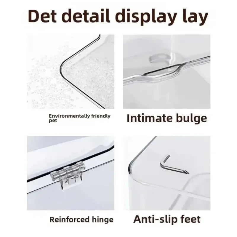 Acrylic Clear Clamshell Storage Organizer Box | Home & Office