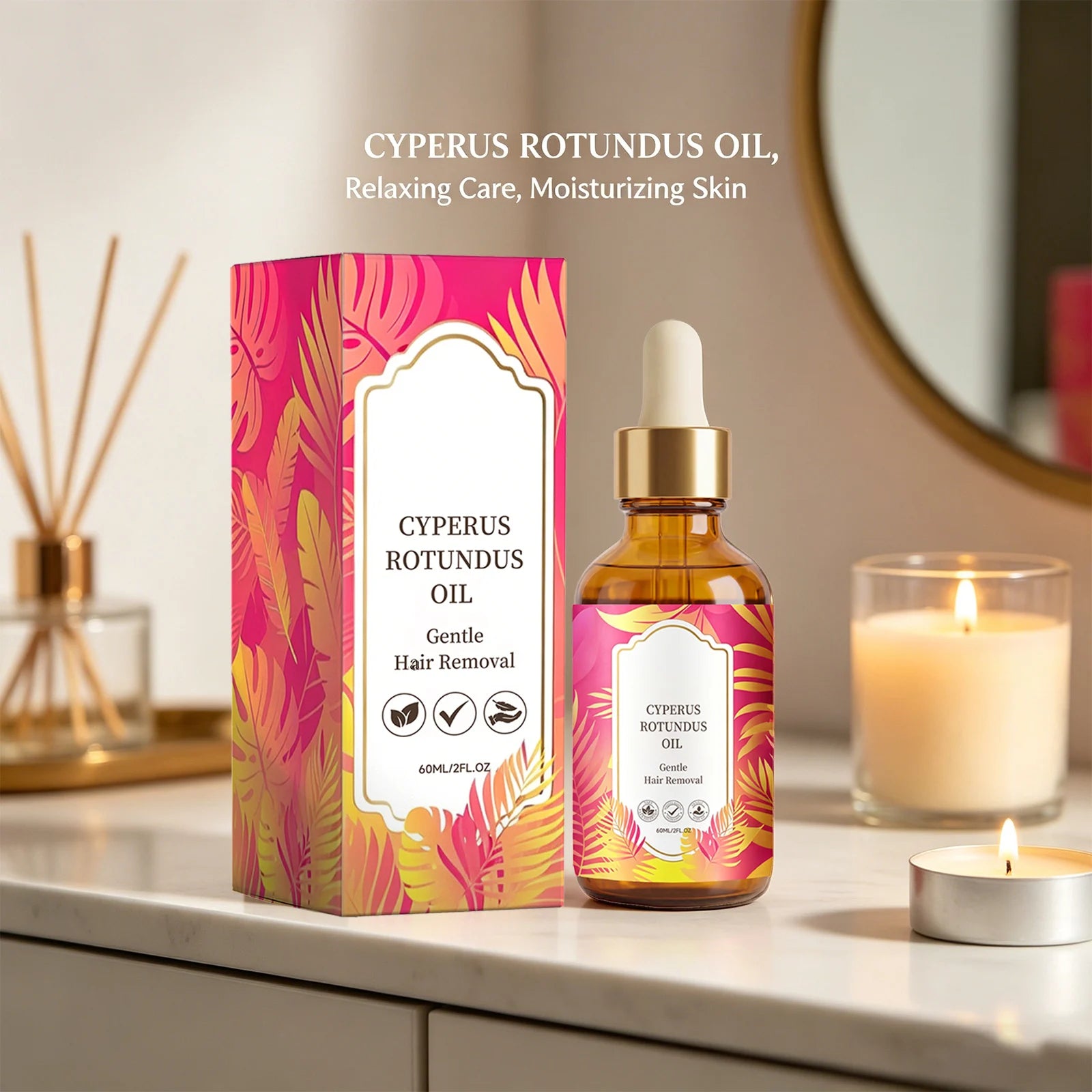 Natural Cyperus Rotundus Oil Removing Hair Moisturizing Sootheing Skin Improve Skin Texture Slow down Hair Growth Skin Care Oil Peaceful Pleasures Health and Wellness