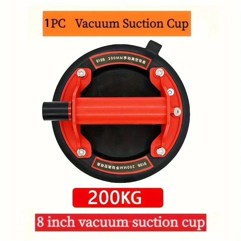 2024 Vacuum Suction Cup 200kg Loading Capacity Heavy Duty Vacuum Spreader for Tile Adsorption Granite Glass Lifting 8 Inch Cup Peaceful Pleasures Health and Wellness NEW Red 1 PC