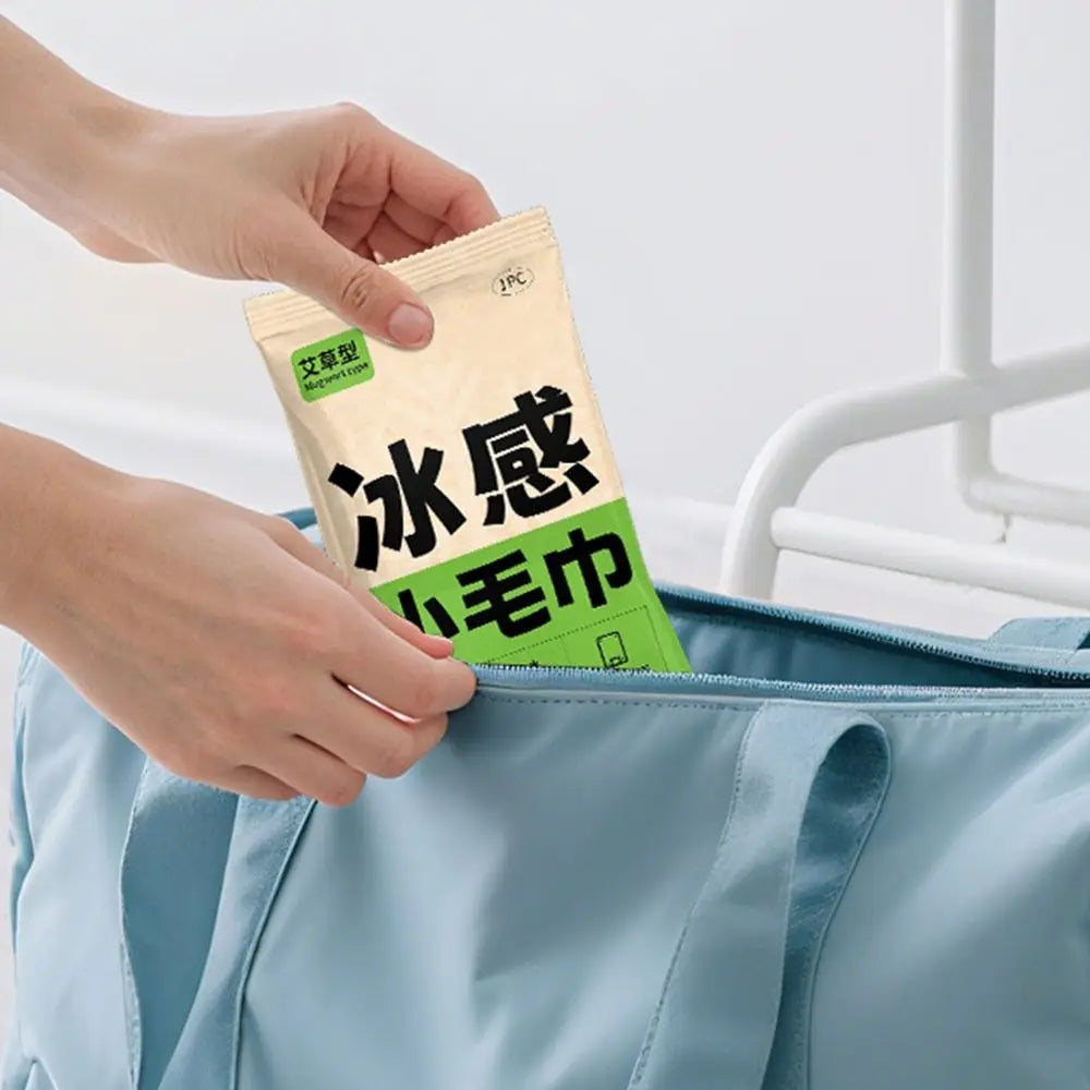 10Pcs New Non Woven Fabric Cooling Towel Breathable Disposable Sweat Wipes Quick Drying Sunstroke Prevention Ice Wipes Summer Peaceful Pleasures Health and Wellness