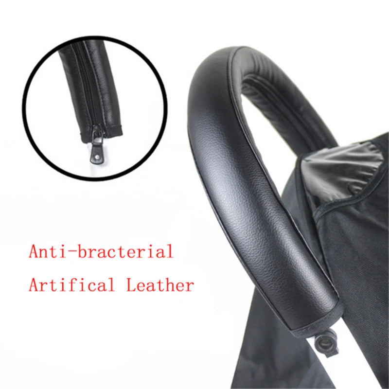 New Baby Pram Stroller Armrest Cover Case PU Leather Protective Cover For Armrest Handle Wheelchairs Foldable And Washable Peaceful Pleasures Health and Wellness