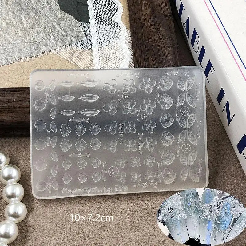 3D Flower Silicone Nail Art Mold – Reusable Petal DIY Template