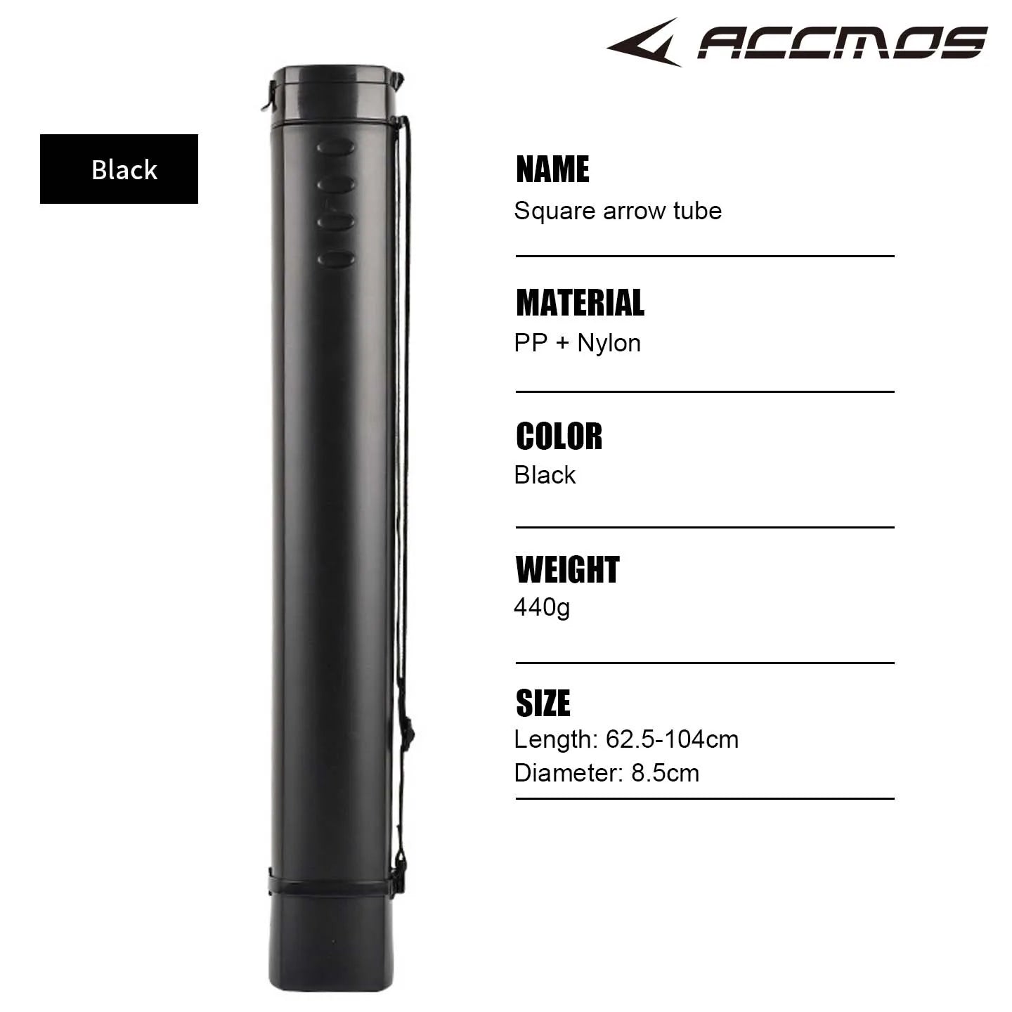 Archery Arrow Tube Adjustable Quiver Plastic Case Bag PE Material