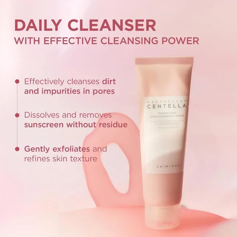 SKIN1004 Centella Poremizing Foam & Pink Salt Cleanser 125ml Peaceful Pleasures Health and Wellness