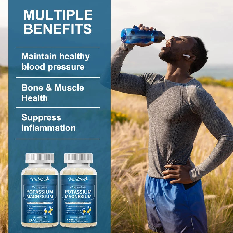 Potassium Magnesium & Zinc Capsules – Muscle Cramps, Sleep & Migraine Relief | 45-Day Supply Peaceful Pleasures Health and Wellness