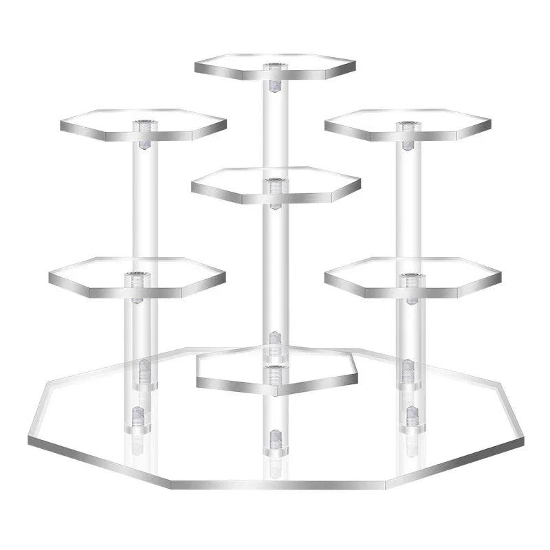 Acrylic Lipstick & Cosmetic Display Rack – 3/4/7 Tier Organizer