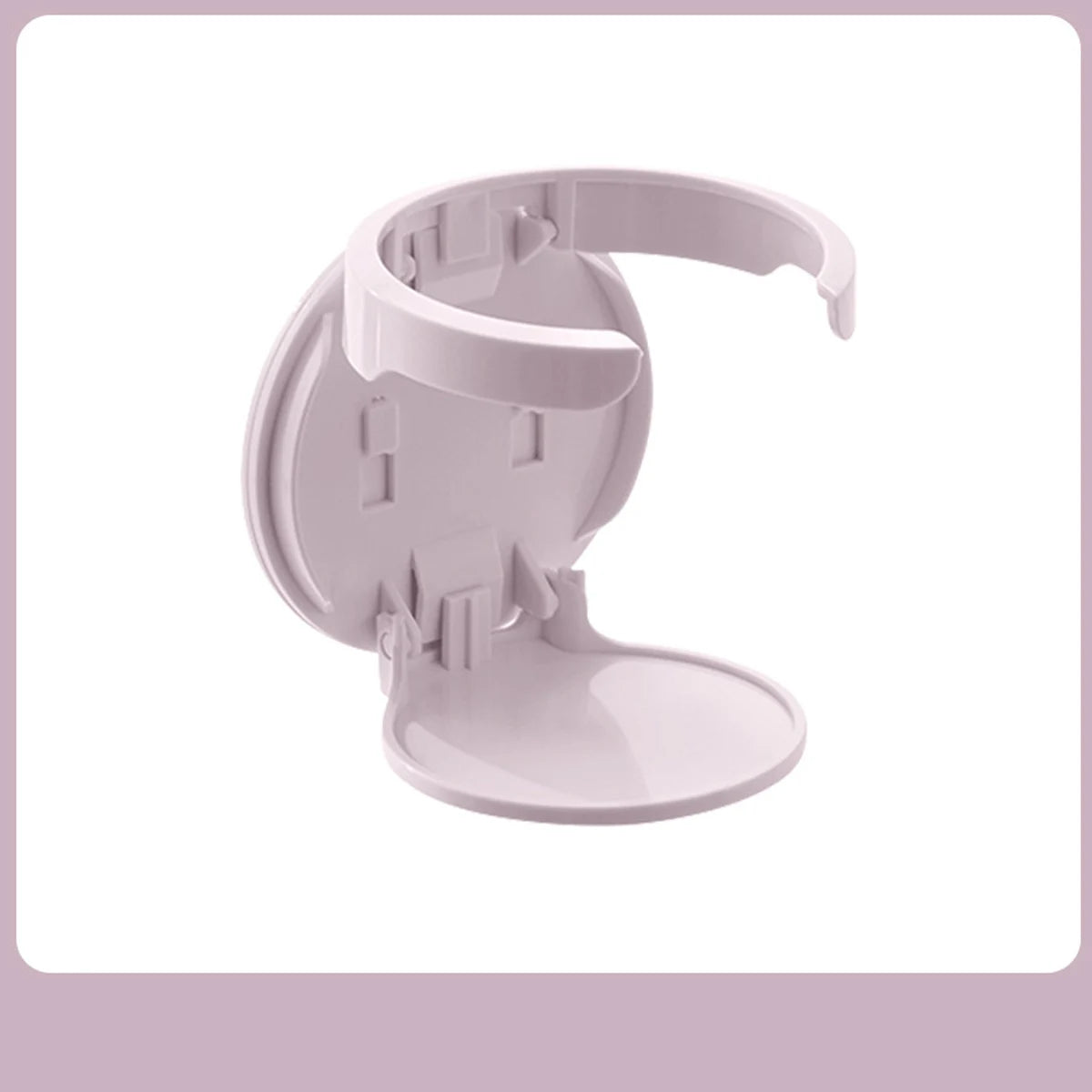 1Pcs No Punching Folding Cup Holder Office Desk Cabinet Door Coffee Storage Rack Home Dormitory Wall Mounted Cup Holder Peaceful Pleasures Health and Wellness Purple