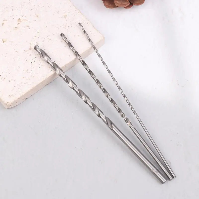 5pcs/set 2mm 3mm 3.5mm 4mm 5mm Twist Drill Bit Kit 15cm Length For Wood Plastic Alloy Metal Woodworking Deep Hole Drilling Peaceful Pleasures Health and Wellness