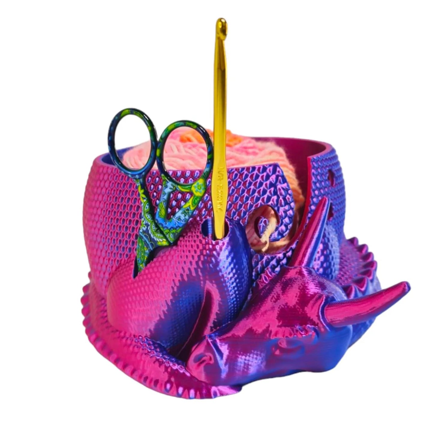 3D Printed Dragon Yarn Bowl – Knitting & Crochet Organizer