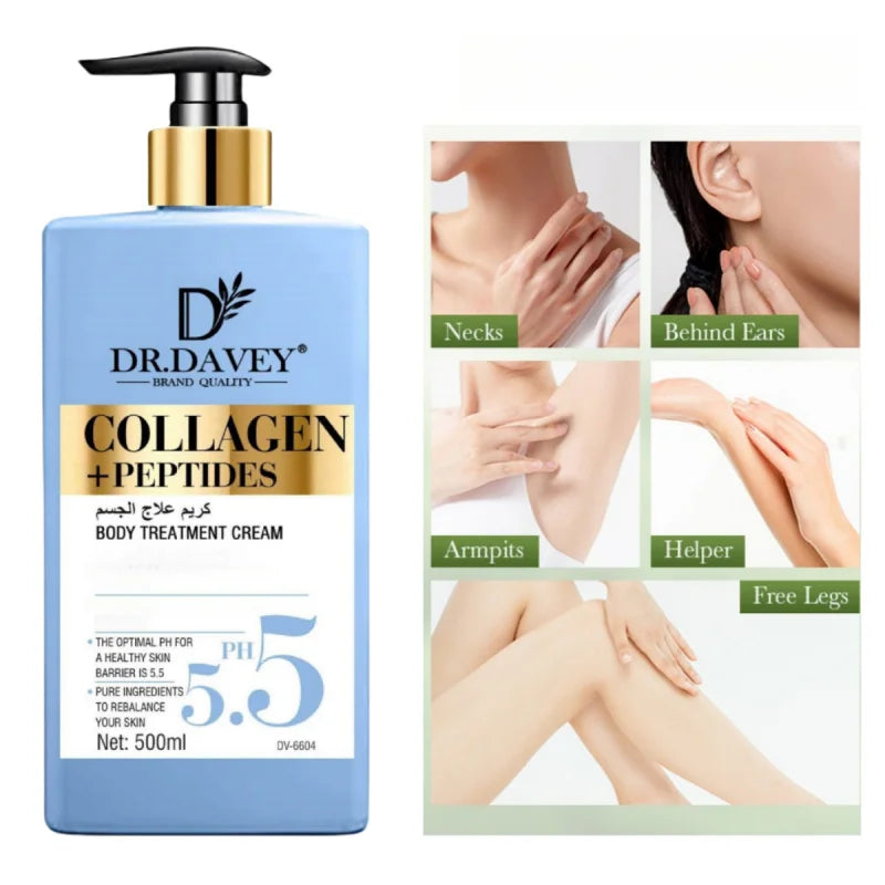 500mlLarge Capacity Collagen+Peptide Body LotionCollagen Body LotionBody Lotion Moisturizing Body Milk Refreshing Non-Greasy Hyd Peaceful Pleasures Health and Wellness