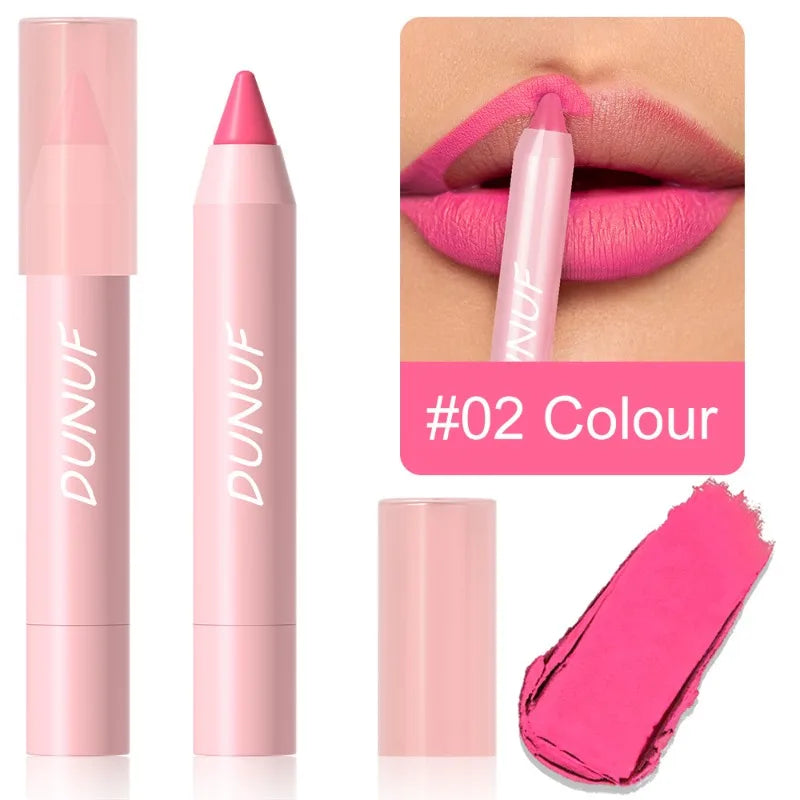 18-Color Matte Velvet Lip Liner Pencil | Waterproof Long-Lasting