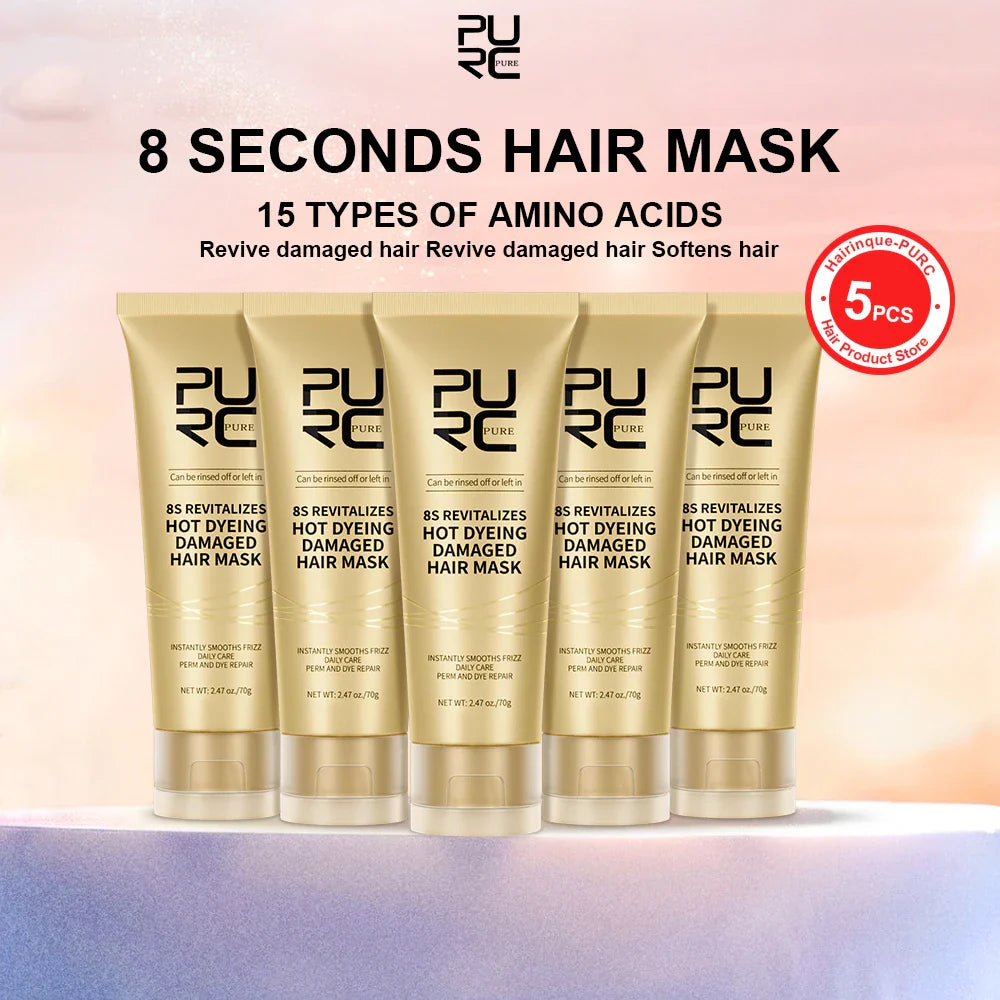 PURC 8 Second Keratin Hair Mask Set – Smoothing & Shine