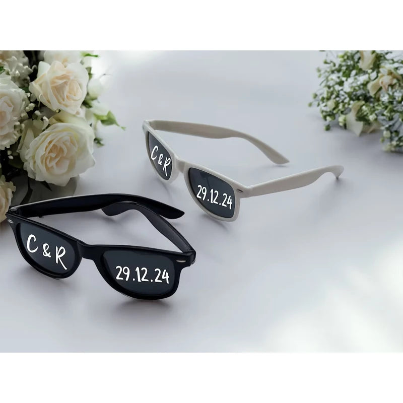 5-Pack Personalized Bridesmaid Sunglasses | Bachelorette Party Personalized Party Sunglasses Peaceful Pleasures Health and Wellness