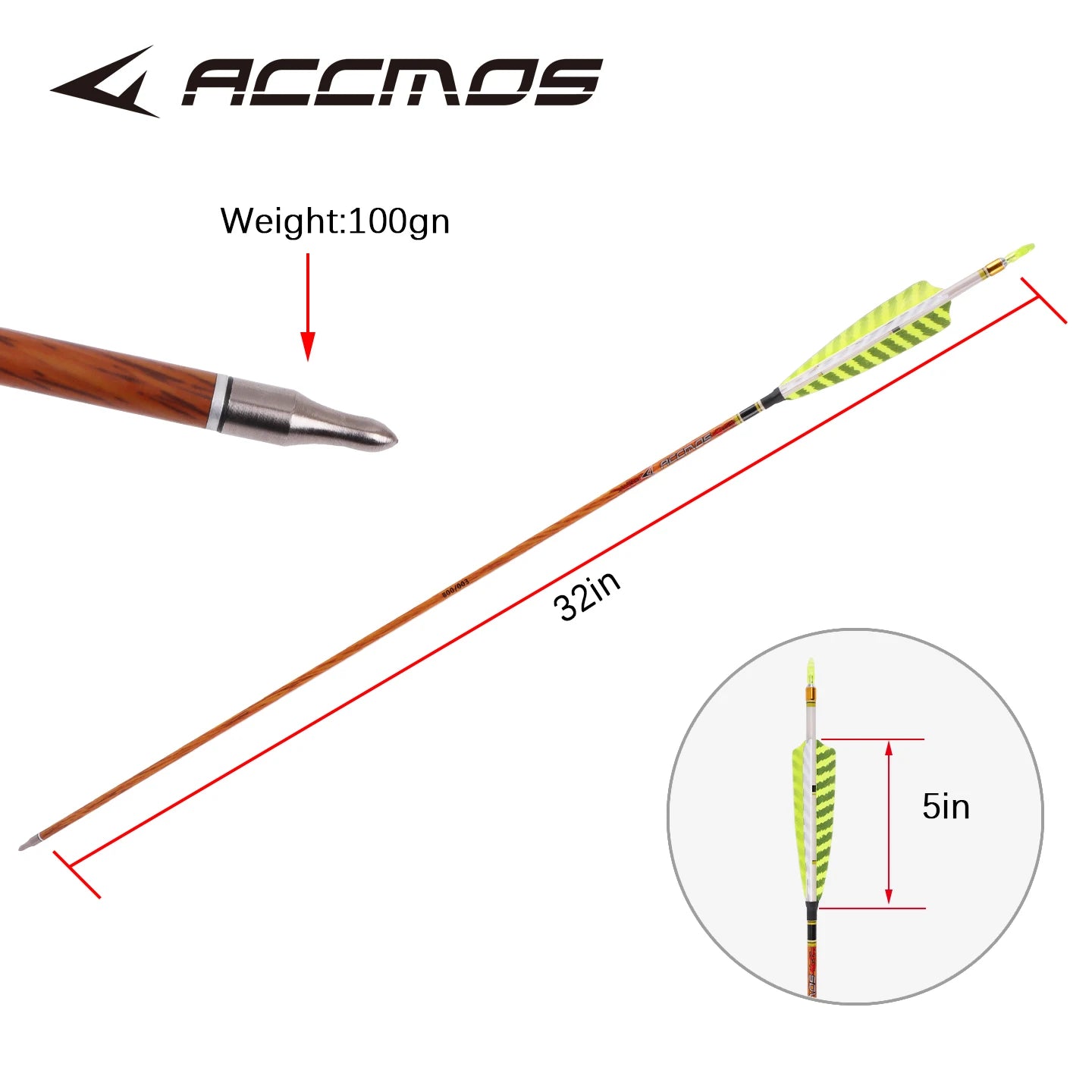 6 Wood Skin Carbon Arrows 32 ID6 2 Spine 400 500 600 700 5 Real