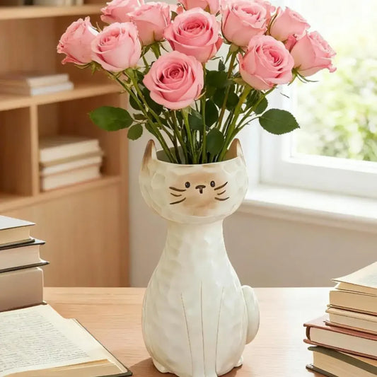 Siamese Cat Resin Flower Pot – Succulent Planter Home Decor Peaceful Pleasures Health and Wellness