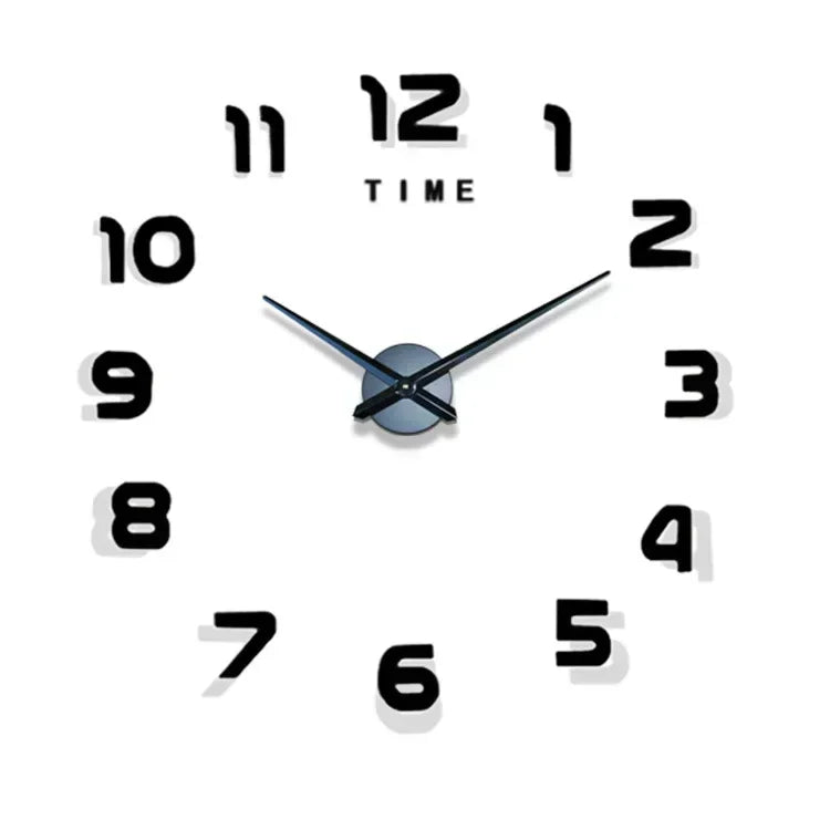 DIY Acrylic Quartz Wall Clock | Large Frameless Mirror Decor 40cm