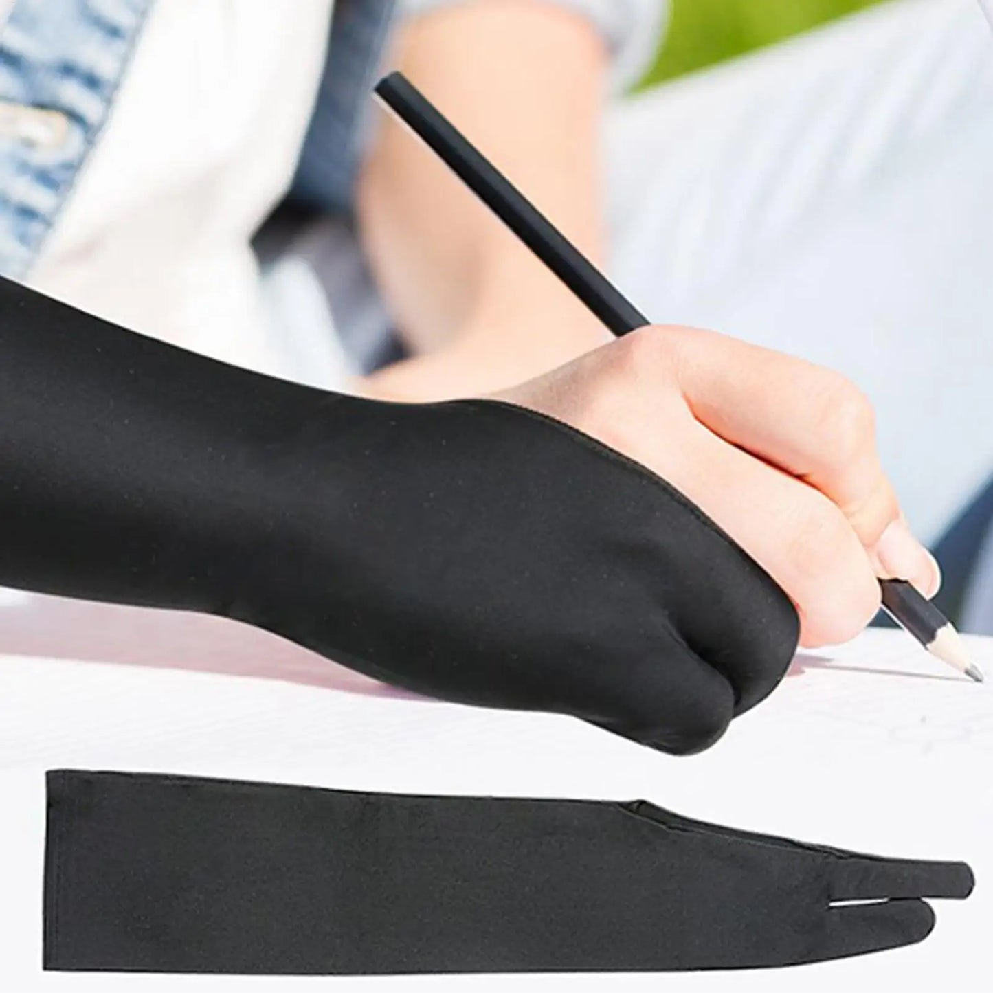 Artist Drawing Glove – 2-Finger Design, Palm Rejection & Smudge Guard