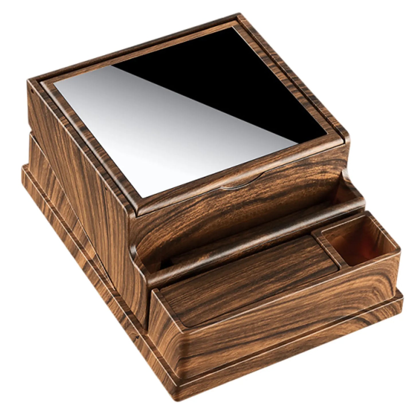 Sturdy Portable Cigarettes Case Automatic Eject One-Click Cigarettes Retrieval Can Store 20 Cigarettes Box For Indoor Outdoor Peaceful Pleasures Health and Wellness Walnut Color