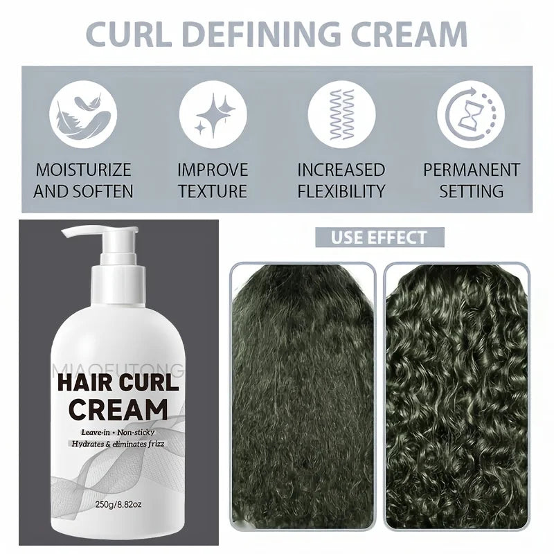 Curl Defining Cream with Argan Oil – Anti-Frizz Strong Hold