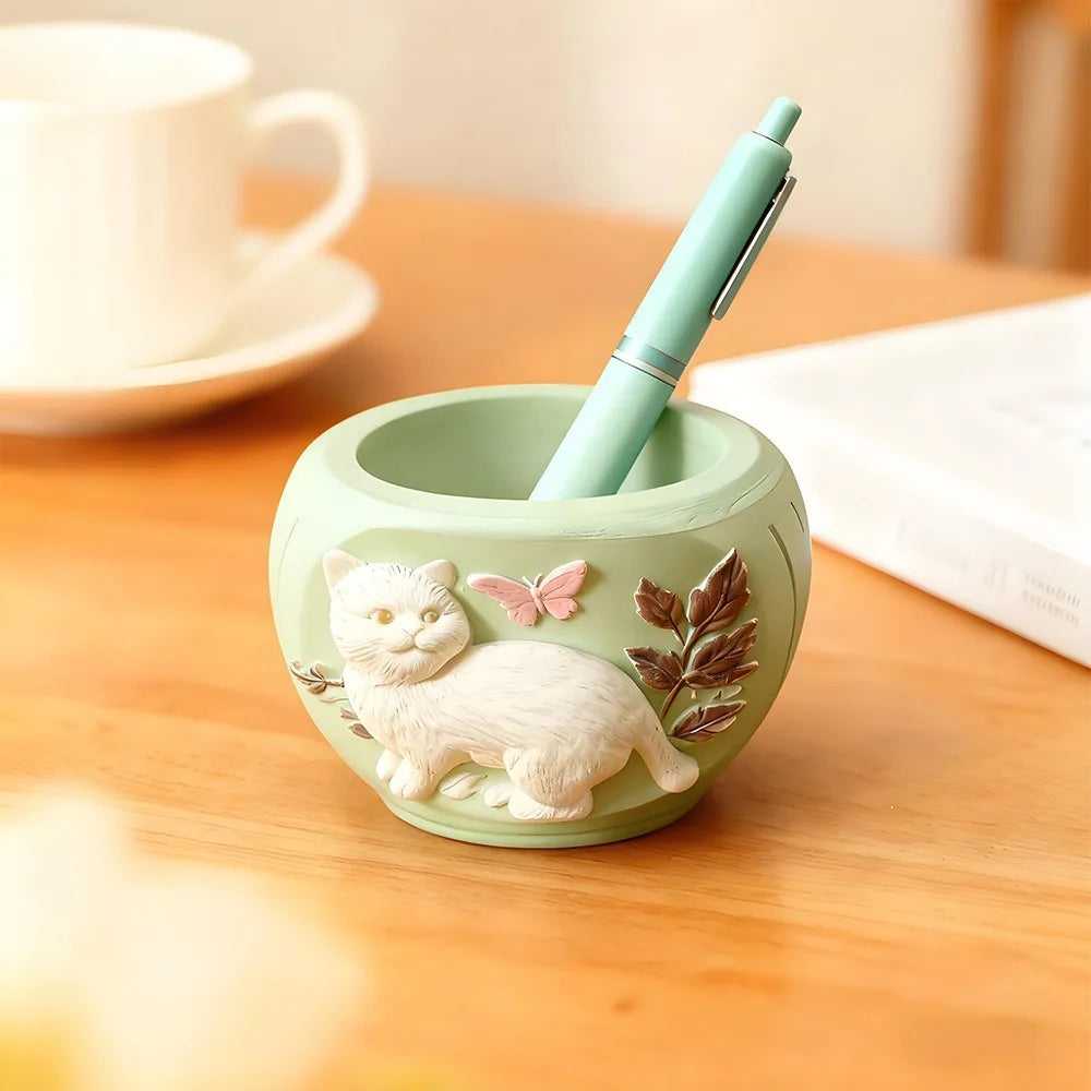 Cat Silicone Mold – DIY Flowerpot, Resin & Clay Ornament Mold