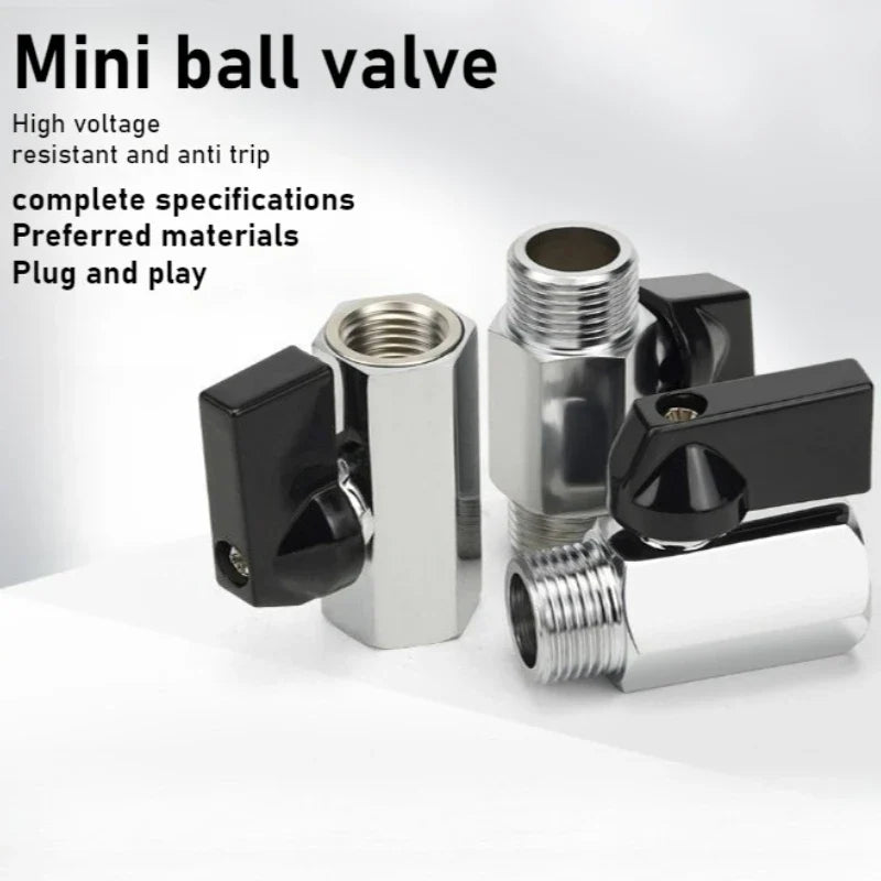 Mini Polished Copper Ball Valve PT1/8–1/2 | Water & Gas Pipe