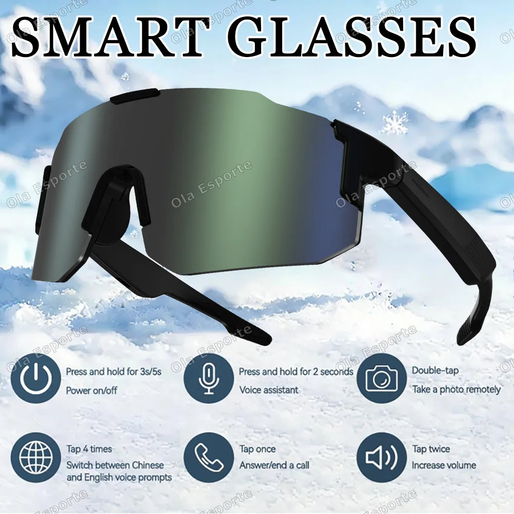 Smart Cycling Glasses Bluetooth 5.3 | AI Voice, Music & Calls