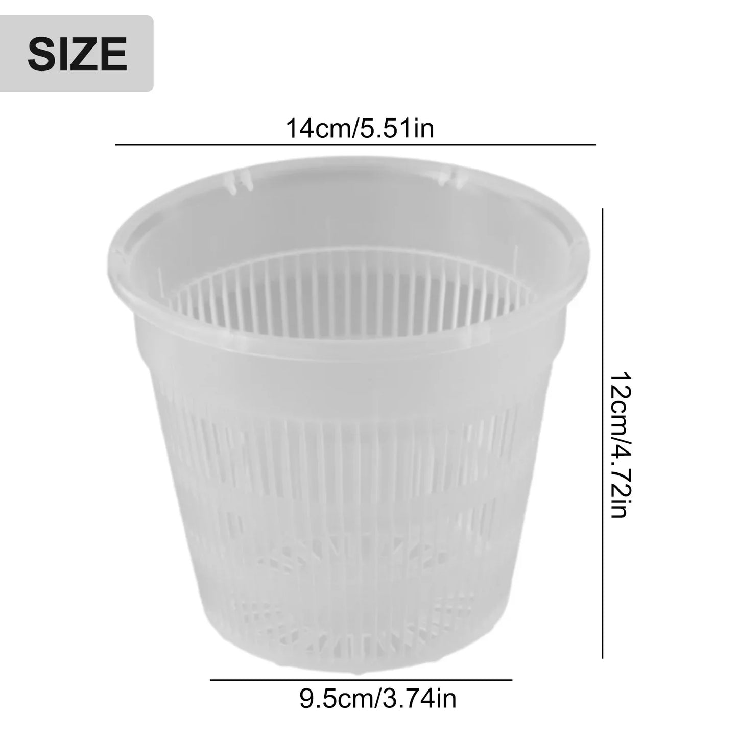 5-Pack Clear Orchid Pots with Saucers & Drainage Holes