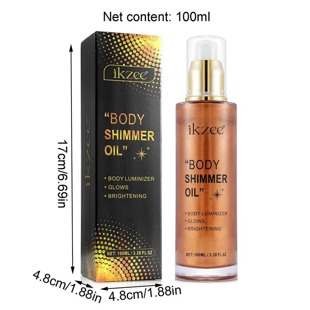 Body Shimmer Oil – Radiant Glow Highlighter Lotion All Skin Tones