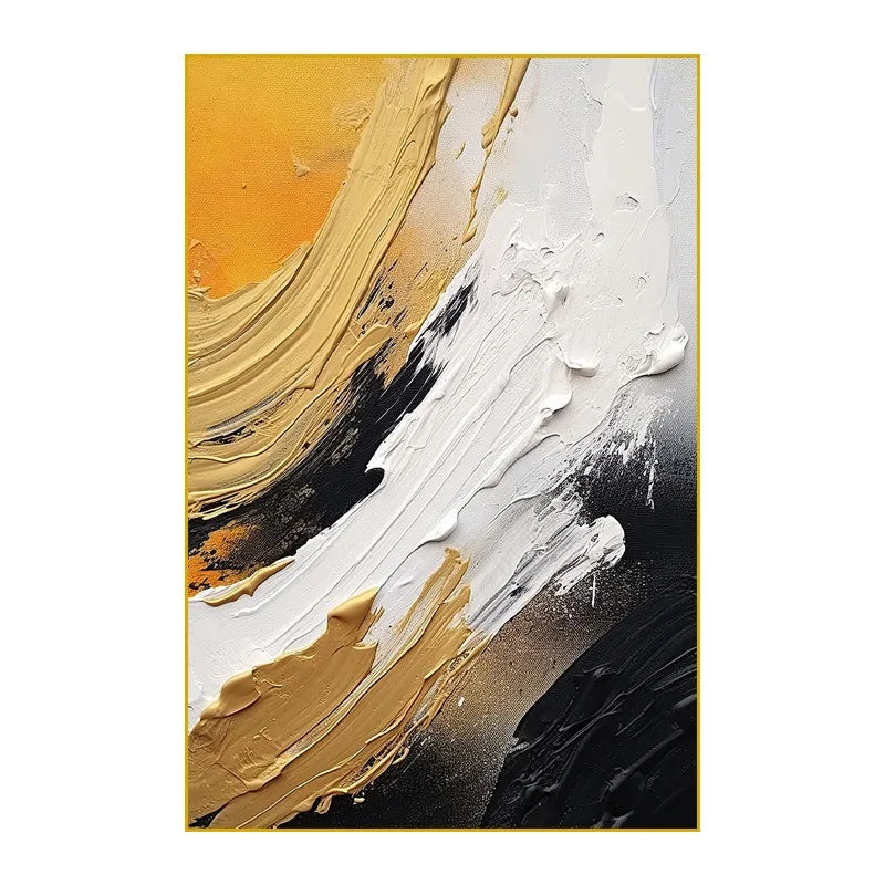 Abstract Canvas Acrylic Oil Painting Wall Art Mural Modern Creative Black White Gray Blue Brown Orange Green Golden Mountain Peaceful Pleasures Health and Wellness No Frame 6 180x250cm