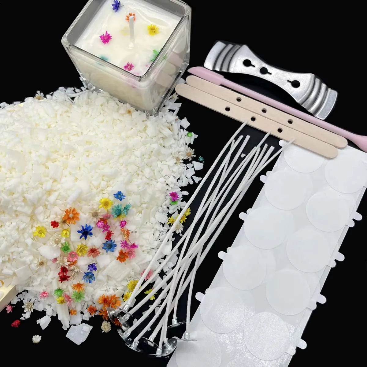 200g Soy Wax DIY Candle Making Kit with Wicks & Supplies