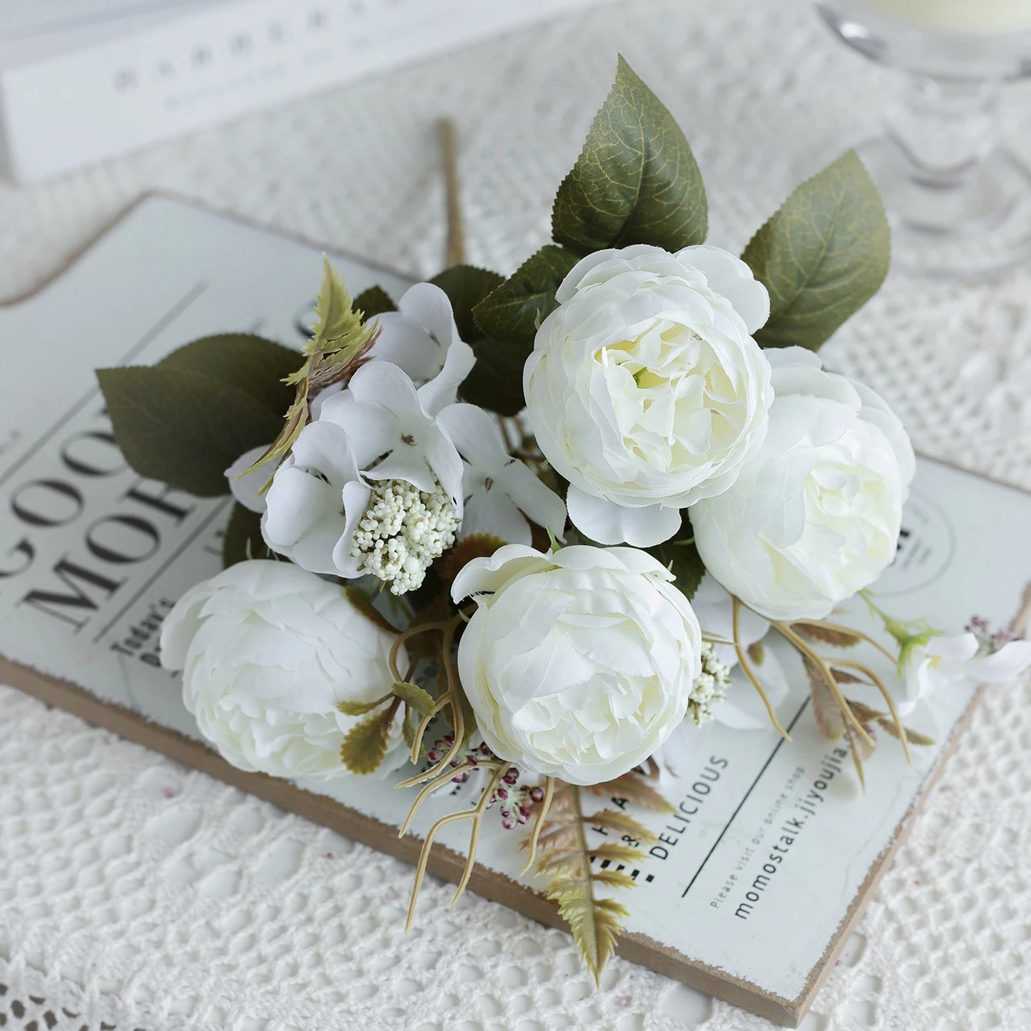 Artificial Silk Peony Bouquet | Wedding & Home Floral Decor