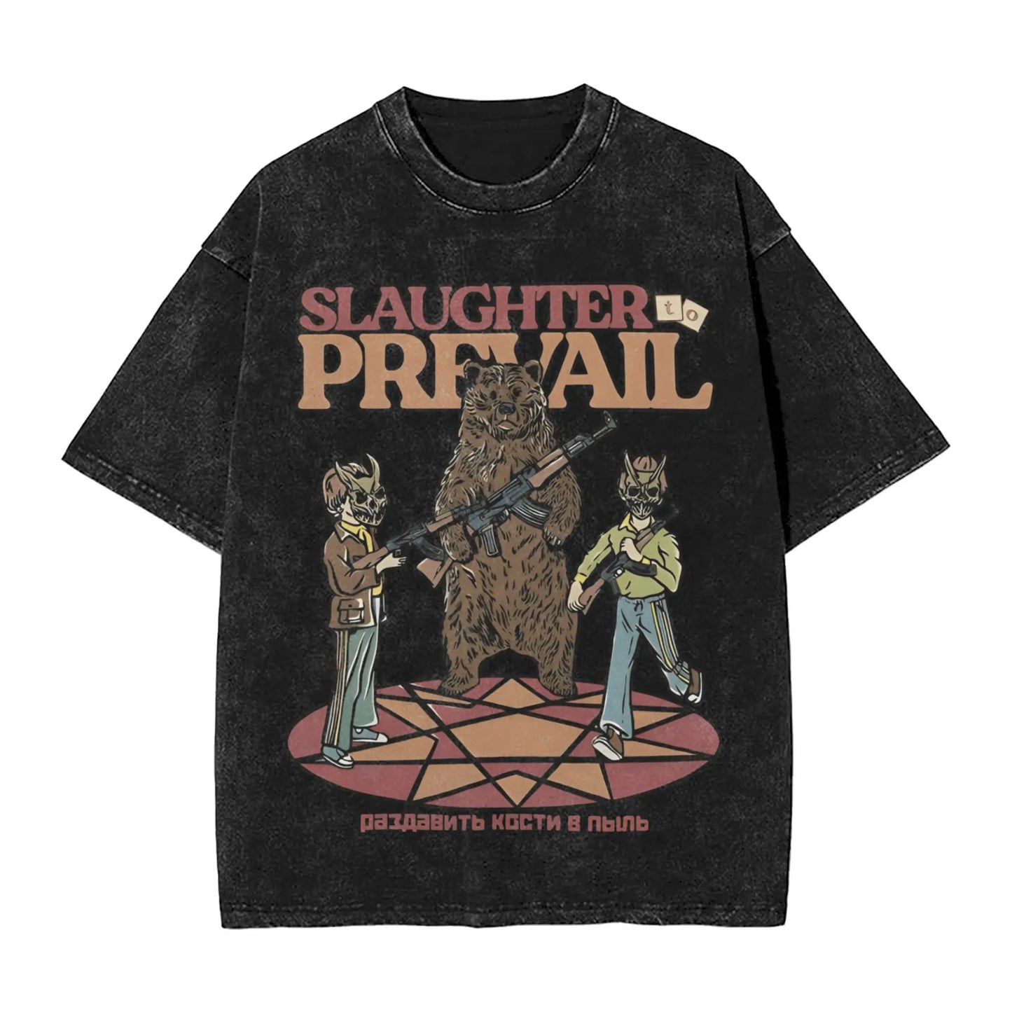 Slaughter to Prevail T Shirt Men's Cotton Unique T-Shirt Round Neck Tee Shirt Short Sleeve Tops Printed Peaceful Pleasures Health and Wellness 2 M