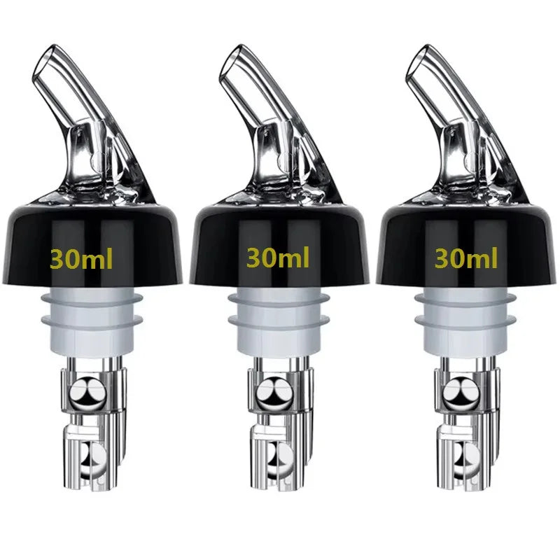 3pcs Printed Measured Bottle Pourer Spouts Liquor Pourers Quick Shot Spirit Driinks Wine Cocktail Whiskey Dispenser Bartender Peaceful Pleasures Health and Wellness 30ml
