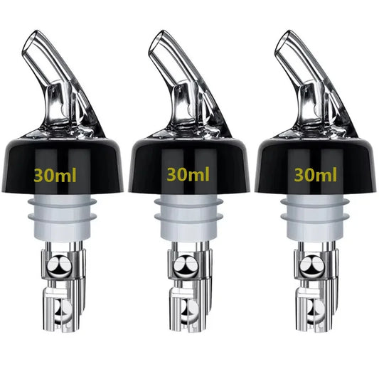3pcs Printed Measured Bottle Pourer Spouts Liquor Pourers Quick Shot Spirit Driinks Wine Cocktail Whiskey Dispenser Bartender Peaceful Pleasures Health and Wellness 30ml