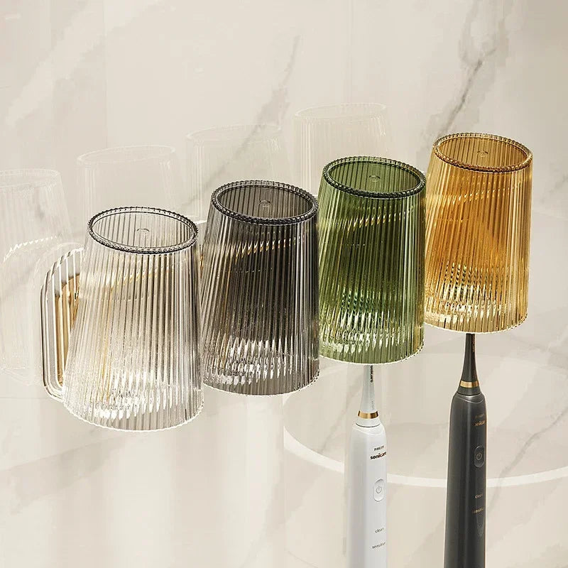 Acrylic Mouthwash Cup Toothbrush Bathroom Cup Light Luxury Style Bathroom Storage Accessories Toothbrush Holder Peaceful Pleasures Health and Wellness