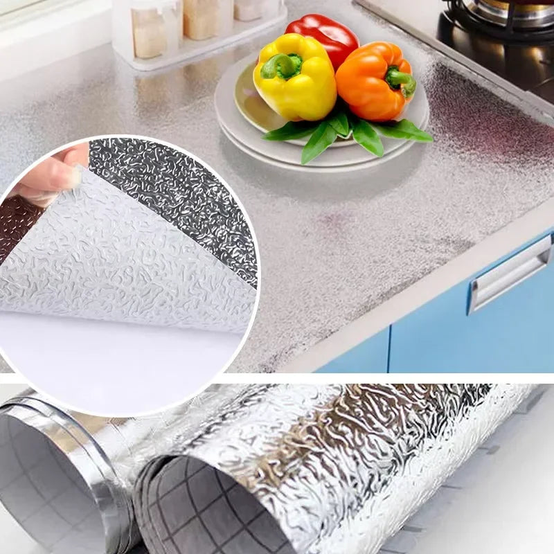 40cm Self-Adhesive Aluminum Foil Kitchen Backsplash Liner
