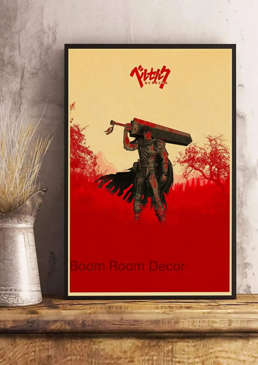 Berserk Anime Canvas Wall Art Retro Poster | Home Décor