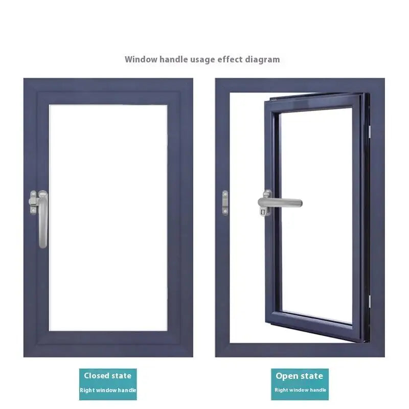 New Thickened Aluminum Alloy Window Handle Casement Window Seven-Character Handle Outside Open Window With Lock Handle Peaceful Pleasures Health and Wellness