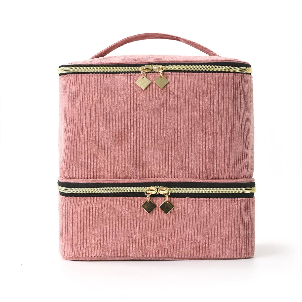 New 30 Grids Nail Polish Storage Bag Essential Oil Case Portable Cosmetic Large Handbag Organizer with Handle for Travel Girl Peaceful Pleasures Health and Wellness Pink
