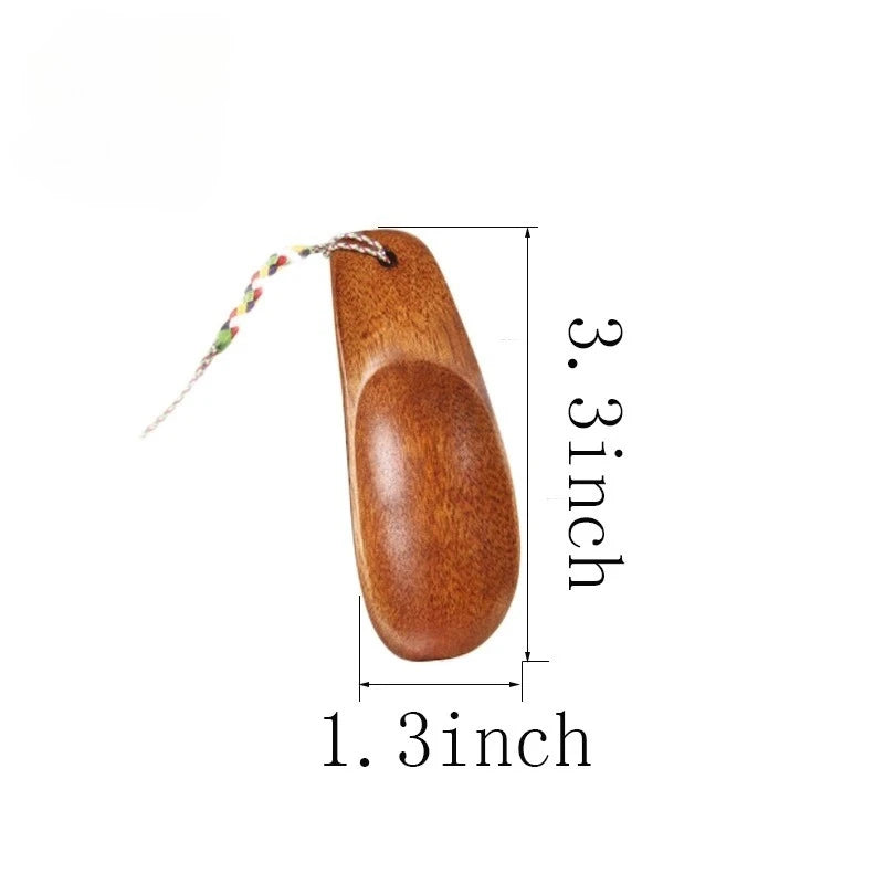 Portable Wooden Mini Shoe Horn – Lightweight Travel Shoe Lifter