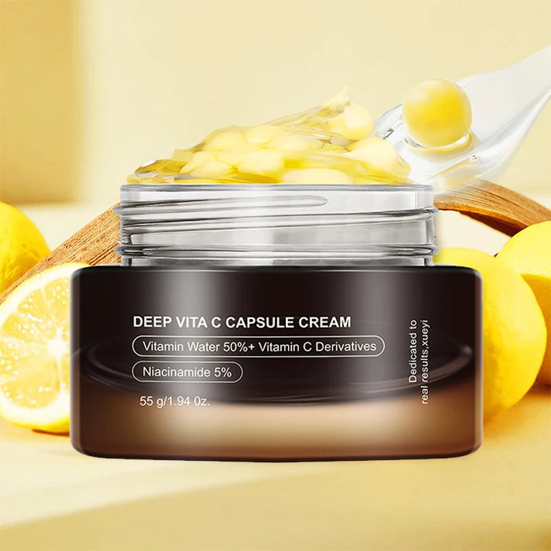 Pink Niacinamide & Vita C Capsule Cream Niacinamide Reduces Dullness Firms Skin Moisturizes Evens Skin Tone Nourishes Face Cream Peaceful Pleasures Health and Wellness