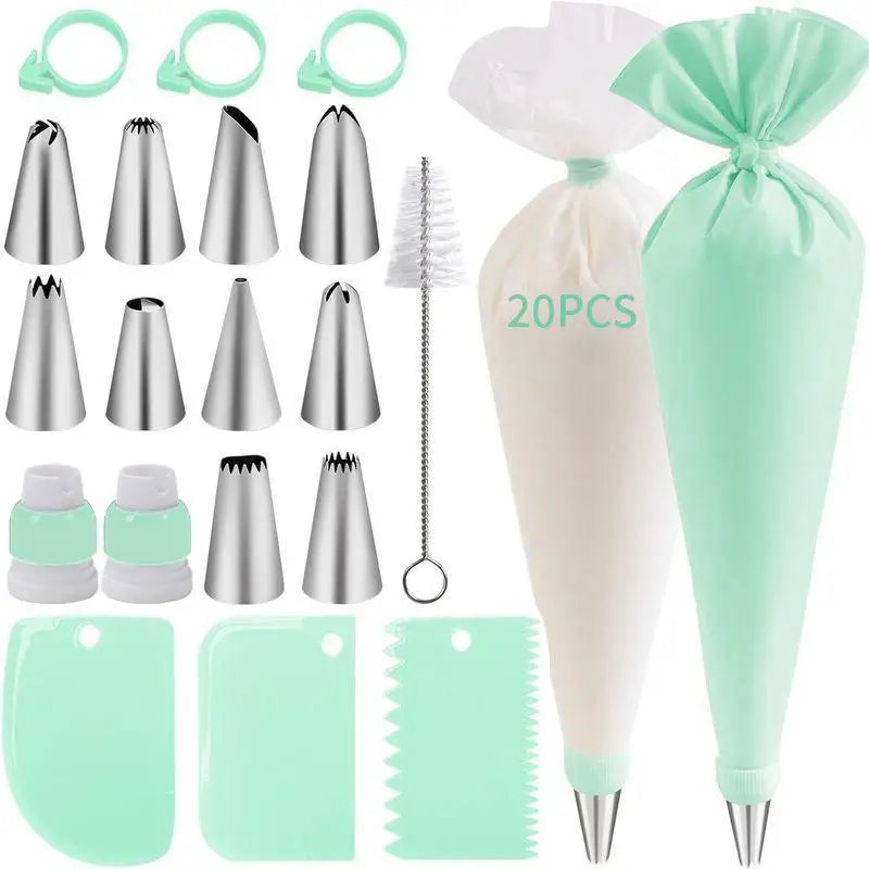 40-Piece Cake Decorating Kit – Piping Bags & Tips Set