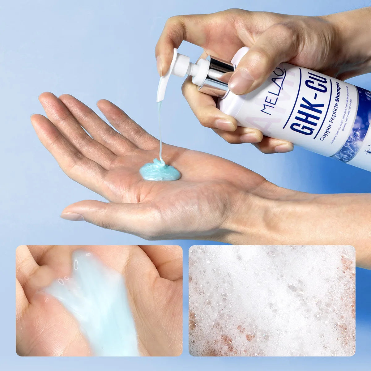 350ml GHK-Cu Copper Peptide Hair Growth Shampoo Dual Peptides Anti Hair Loss Treatment Thinning Hair Scalp Care Conditioner Peaceful Pleasures Health and Wellness