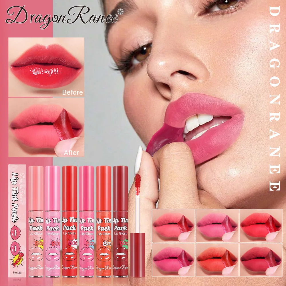 Dragon Ranee Peel Off Lip Stain – Rose Red Waterproof Matte