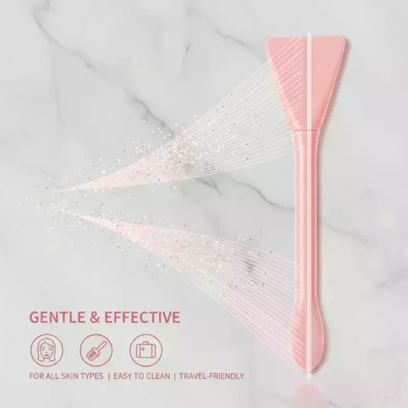 Double Head Dual-use Facial Mask Brush Silicone Facial Mask Stick With Scoop Facial Beauty Tool Peaceful Pleasures Health and Wellness