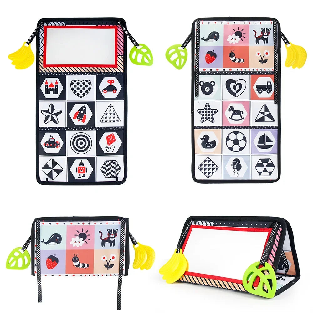 Baby Cloth Book Soft Distorting Mirror Montessori Toy Cartoon