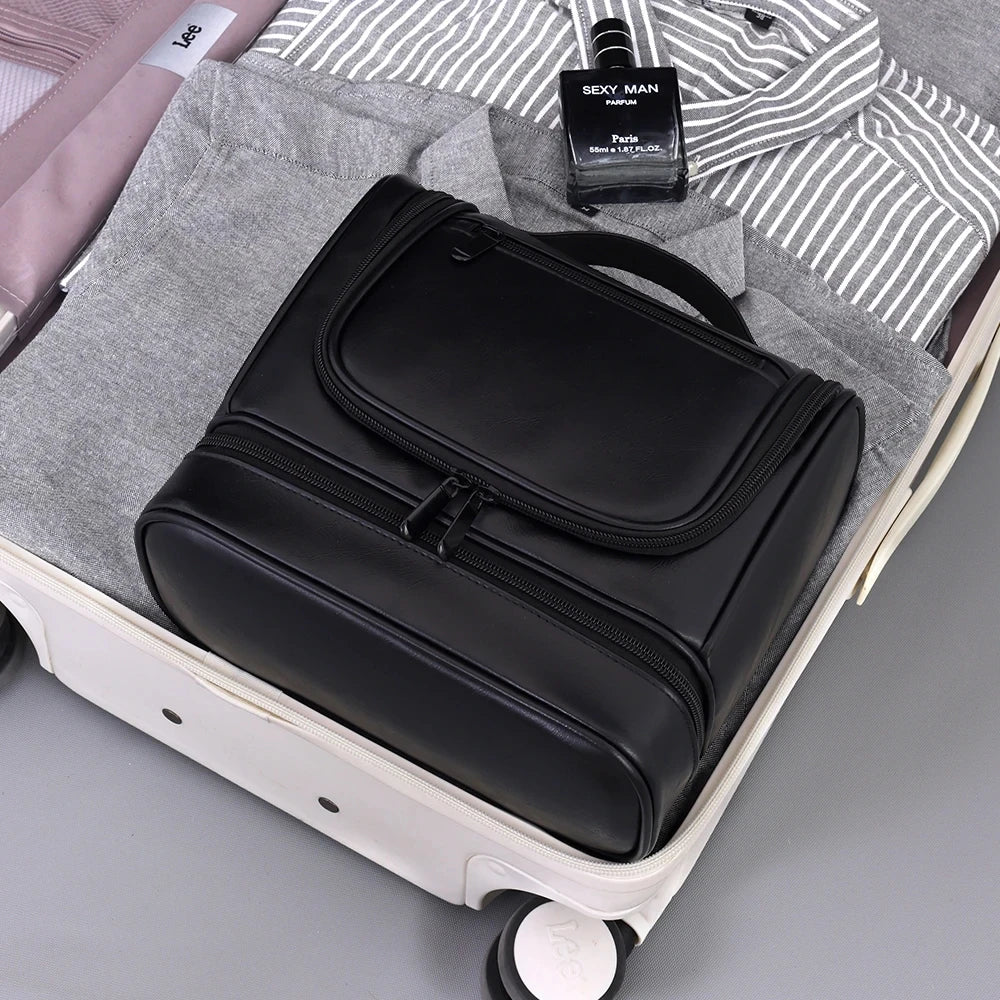 2026 New Men's Business Toiletry Bag Large-capacity High-end Multi-functional Waterproof Makeup Bag Hand-held Storage Bag Peaceful Pleasures Health and Wellness