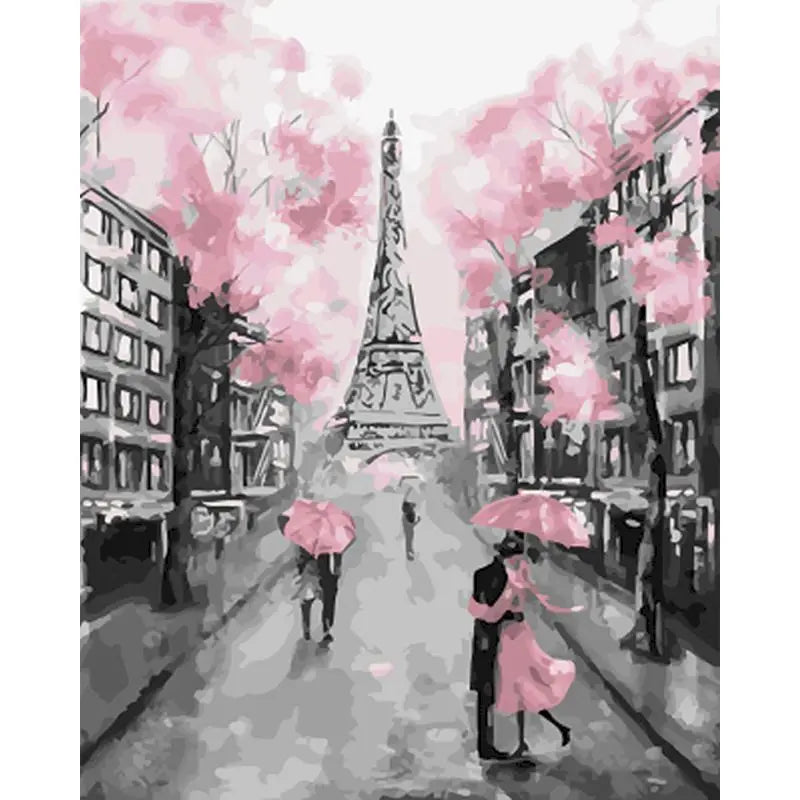 Paris Street Paint by Numbers Kit – 60×75cm DIY Canvas Art