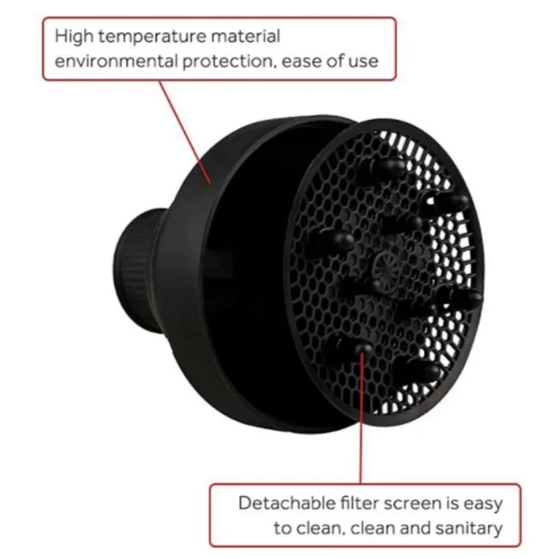 Profession Blow Dryer Diffuser Attachment for Natural Thick Hair Collapsible Hair Blower Diffuser Styling Hairdressing Tool Peaceful Pleasures Health and Wellness