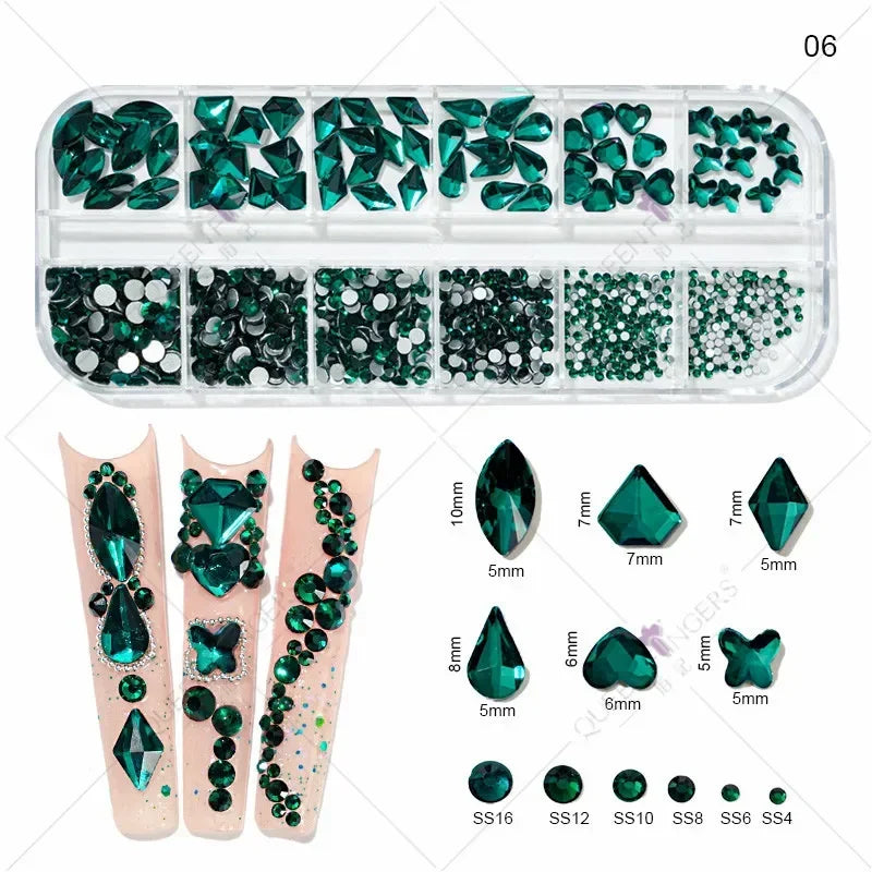 Pearl Rhinestone Nail Gems & Caviar Beads ~500pcs | Nail Art